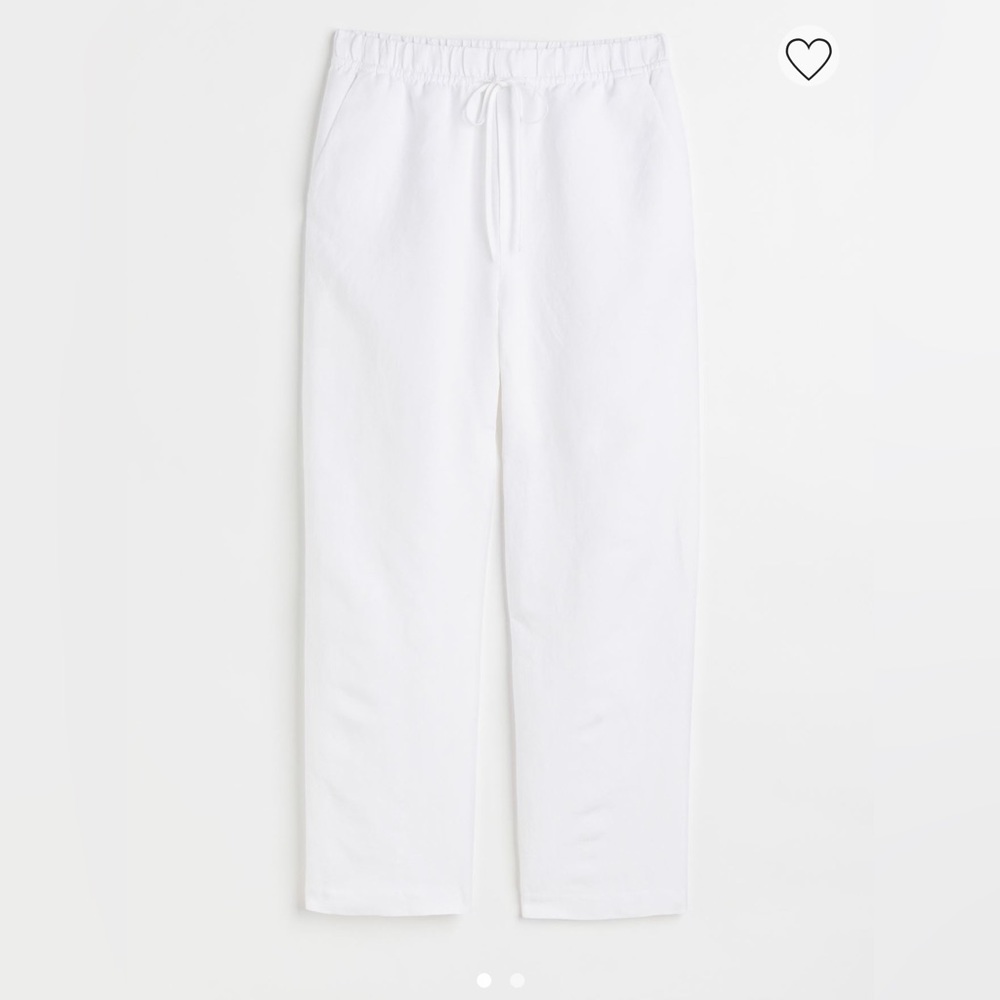 Linen blend pull on pants